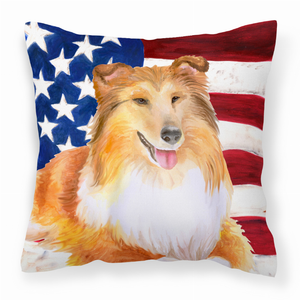Patriotic With Dog Fabric Decorative Pillow - 652259221967