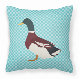 Blue Check Themed Fabric Decorative Pillow - 638508936356