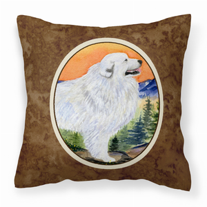 Portrait Artwork with Dog Brown Fabric Decorative Pillow - 615872502974