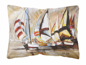 Boat Painting Fabric Decorative Pillow - 615872951710