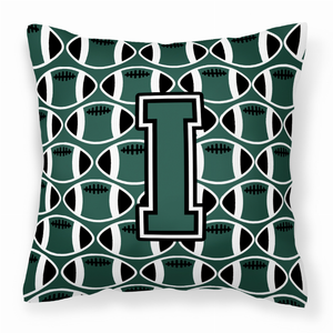 Monogram Letter Football Fabric Decorative Pillow - 638508323682
