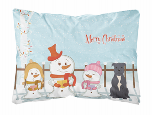 Merry Christmas Carolers Dog Art Canvas Fabric Decorative Pillow - 638508467775