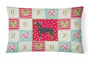 Dog Love Artwork Canvas Fabric Decorative Pillow - 194030280041