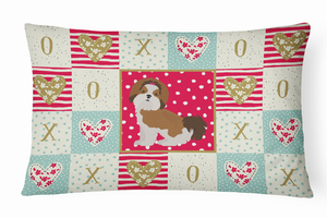 Dog Love Artwork Canvas Fabric Decorative Pillow - 194030279694