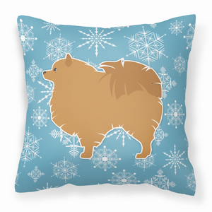 Winter Snowflake Dog Profile Art Fabric Decorative Pillow - 638508510259