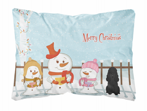Merry Christmas Carolers Dog Art Canvas Fabric Decorative Pillow - 638508468024