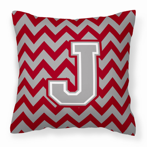 Monogram Letter Chevron Fabric Decorative Pillow - 638508316783