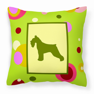 Green Fabric Decorative Pillow with Dog Silhouette - 638508358943
