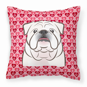 Dog With XOXO Hearts Fabric Decorative Pillow - 638508676726