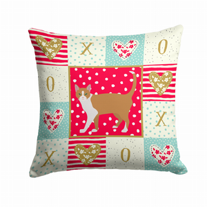 Cat Print Love Fabric Decorative Pillow - 194030150979