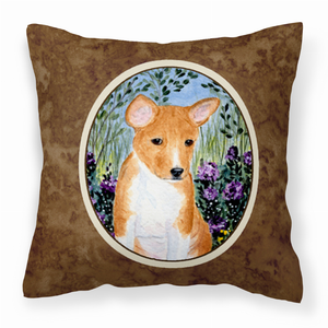 Portrait Artwork with Dog Brown Fabric Decorative Pillow - 615872502714