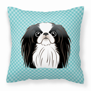Dog Face Checkerboard Design Fabric Decorative Pillow - 615872896332