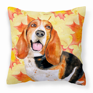 Fall Design with Dog Fabric Decorative Pillow - 652259220939