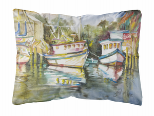 Boat Painting Fabric Decorative Pillow - 615872950829