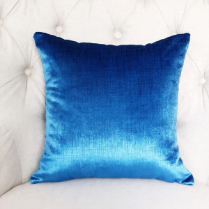 Plutus Electric Azure Blue Handmade Luxury Pillow - 663701019094