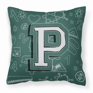 Monogram Letter Back to School Fabric Decorative Pillow - 615872977949