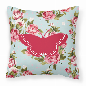 Butterfly Shabby Chic Fabric Decorative Pillow - 615872546114