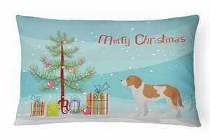 Christmas Tree Dog Art Canvas Fabric Decorative Pillow Style 2 - 194030036204