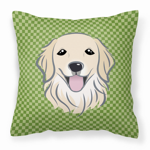 Dog Breed Checkered Fabric Decorative Pillow - 615872871025