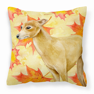 Dog With Fall Design Fabric Decorative Pillow - 652259224357
