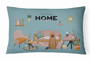 Carolines Treasures Sweet Home Dog Art Canvas Fabric Decorative Pillow, Cozy 12x16 Inches