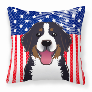 Carolines Treasures USA Design with Dog Fabric Pillow, 14x14 Inches, Stylish Home Accent