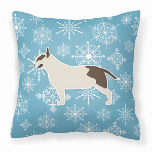 Winter Snowflake With Dog Fabric Decorative Pillow - 638508515612