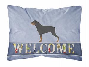 Welcome Dog Art Canvas Fabric Decorative Pillow - 638508702623