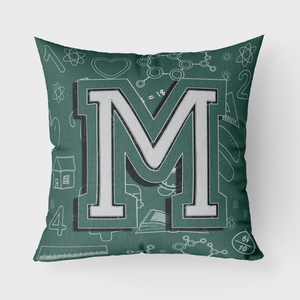 Lettes Back to School Initial Fabric Decorative Pillow - 615872981809