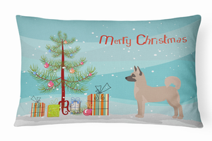 Christmas Tree Dog Art Canvas Fabric Decorative Pillow Style 2 - 194030036174