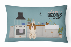 Dog Kitchen Scene Art Canvas Fabric Decorative Pillow - 194030364208