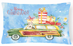Dog Art/Merry Christmas Canvas Fabrict Decorative Pillow - 652259293278