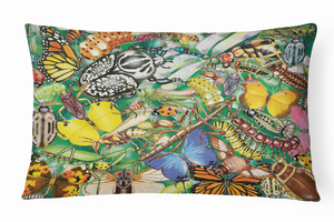 Insect Painting Canvas Fabric Decorative Pillow - 194030387559