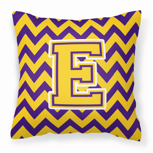 Monogram Letter Chevron Fabric Decorative Pillow - 638508316233
