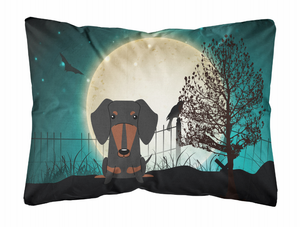 Carolines Treasures Halloween Dog Art Canvas Pillow, 12x16 Inches, Polyester, Durable Cushion