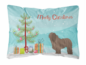 Carolines Treasures Christmas Tree Dog Art Canvas Fabric Decorative Pillow, Canvas, 12x16 Inches