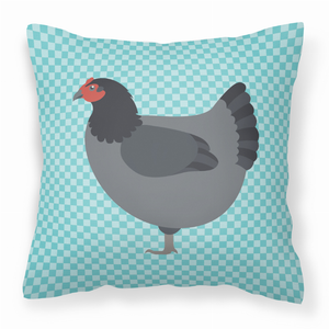 Blue Check Themed Fabric Decorative Pillow - 638508936141