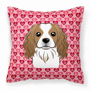 Dog With XOXO Hearts Fabric Decorative Pillow - 638508676764
