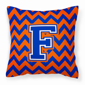 Monogram Letter Chevron Fabric Decorative Pillow - 638508316998
