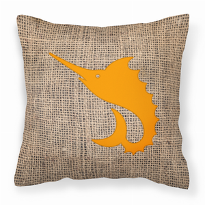 Sealife Burlap Fabric Decorative Pillow - 615872543991