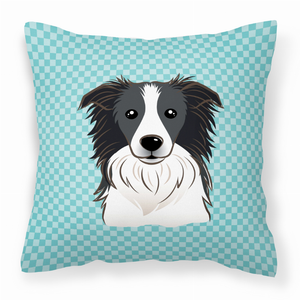 Checkerboard Print With Dog Fabric Decorative Pillow - 615872898305