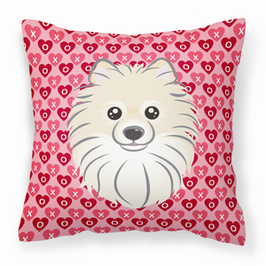 Dog With XOXO Hearts Fabric Decorative Pillow - 638508676597