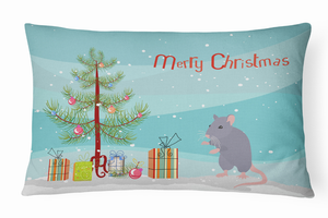 Animal Art Merry Christmas Canvas Fabric Decorative Pillow - 194030395936