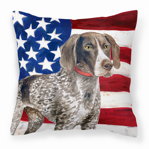 Patriotic With Dog Fabric Decorative Pillow - 652259221172