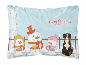 Merry Christmas Carolers Dog Art Canvas Fabric Decorative Pillow - 638508467690