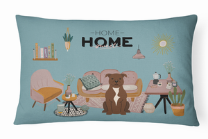 Sweet Home Dog Art Canvas Fabric Decorative Pillow - 194030365786