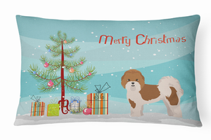 Carolines Treasures Christmas Tree Dog Art Canvas Fabric Decorative Pillow, Style 2, 12 X 16 Inches, Unique Print