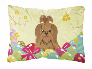Easter Eggs Dog Art Canvas Fabric Decorative Pillow - 638508783684