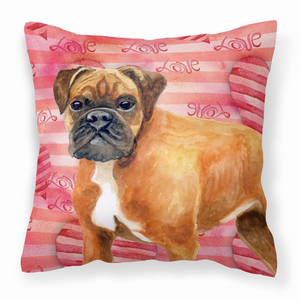 Dog With Love Stripes Fabric Decorative Pillow - 652259222032