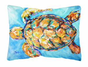 Sealife Painting Print Canvas Fabric Decorative Pillow - 615872796373